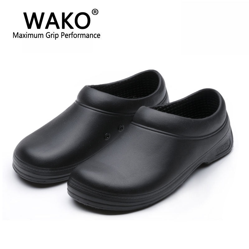 Safety Shoes Chef Shoes Leather Wako Black Anti-Slip Chef Shoes