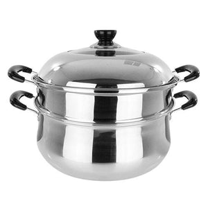 2-Layer Stainless Steel Steamer - Eco Prima Home and Commercial Kitchen Supply