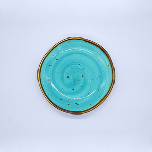 6.5" Aqua Marbled Plate
