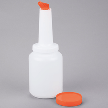 Load image into Gallery viewer, 2L Pour Bottle with Orange Spout and Cap - Eco Prima Home and Commercial Kitchen Supply