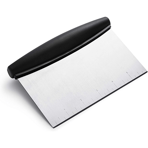 Abllore Dough Scraper & Bench Cutter - Multi-Use Kitchen Tool For Baking, Chopping, Measuring - Stainless Steel With Soft Grip Handle - View #10