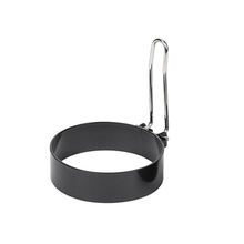 Load image into Gallery viewer, 3&quot; Black Non-Stick Egg Ring with Handle
