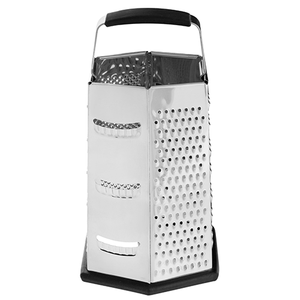 Big 6-Sided Stainless Steel Box Grater with Soft Grip - Eco Prima Home and Commercial Kitchen Supply