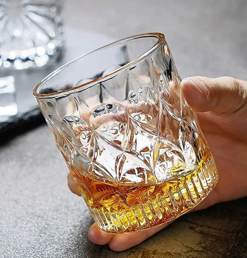 300 ml Old Fashioned Detail Whiskey Rocks Glass
