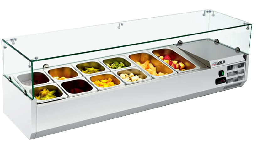 Salad Display Rack 7 Pan Salad Display Tabletop Chiller – Eco Prima Home and Commercial ...