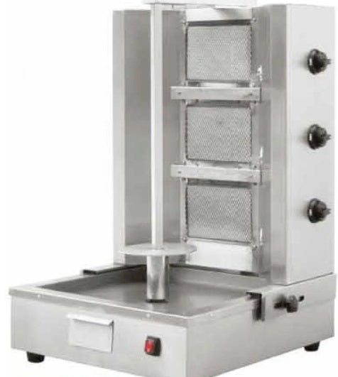 3 Burner Gas Shawarma Machine, L515 x W600 x H837 mm