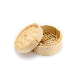 6" One Lid One Body Bamboo Steamer