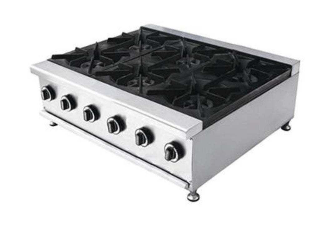 Commercial Countertop 6 Burner Gas Stove