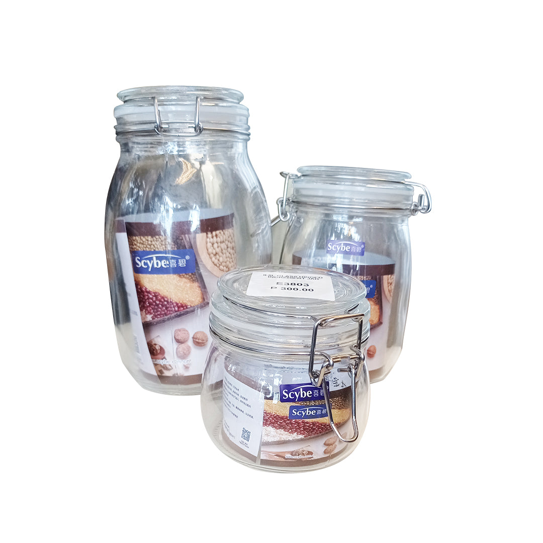 Scybe Glass Hinged Ingredient Jar – Eco Prima Home and Commercial ...