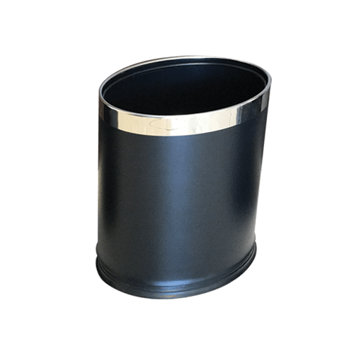 Black Oval Trash Bin - Eco Prima Home and Commercial Kitchen Supply