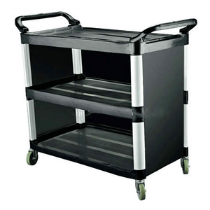 3-Tier Big Plastic Trolley with Cover - Eco Prima Home and Commercial Kitchen Supply