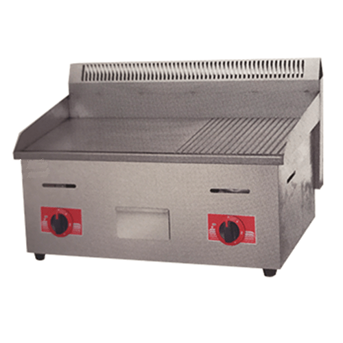 Commercial Countertop Flat Grill and Grooved Plate Gas Griddle - Eco Prima Home and Commercial Kitchen Supply
