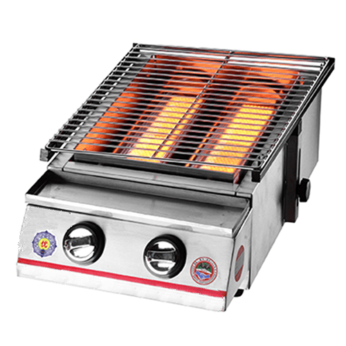 2 Burner Gas Barbeque Grill, Big - Eco Prima Home and Commercial Kitchen Supply