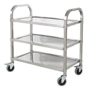 3-Tier Small Stainless Trolley - Eco Prima Home and Commercial Kitchen Supply