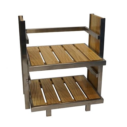 2-tier Wooden Shelf - Eco Prima Home and Commercial Kitchen Supply