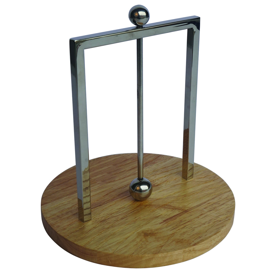 Stainless Steel Napkin Holder w/ Wood Accent - Eco Prima Home and Commercial Kitchen Supply