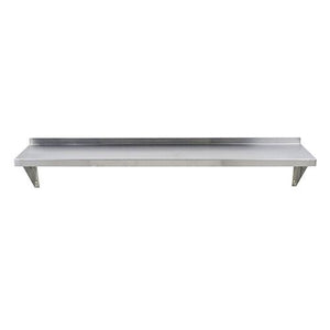 16 Gauge Stainless Steel 12" x 48" Heavy Duty Solid Wall Shelf - Eco Prima Home and Commercial Kitchen Supply
