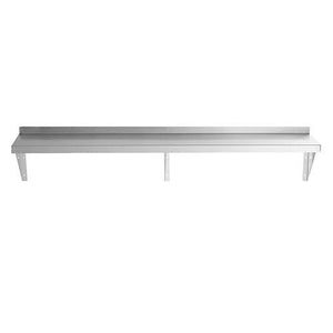 16 Gauge Stainless Steel 12" x 60" Heavy Duty Solid Wall Shelf - Eco Prima Home and Commercial Kitchen Supply