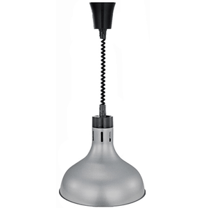 Matte Silver Pendant Food Heat Lamp, 29 cm - Eco Prima Home and Commercial Kitchen Supply