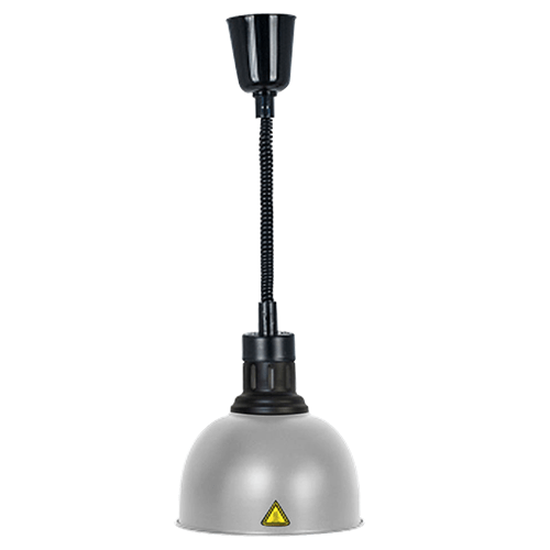 Matte Silver Pendant Food Heat Lamp, 25 cm - Eco Prima Home and Commercial Kitchen Supply