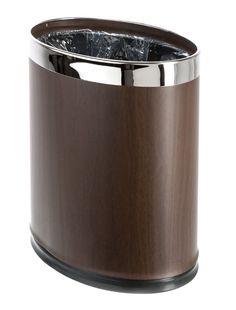 Brown Oval Trash Bin - Eco Prima Home and Commercial Kitchen Supply