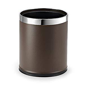 Brown Round Trash Bin - Eco Prima Home and Commercial Kitchen Supply