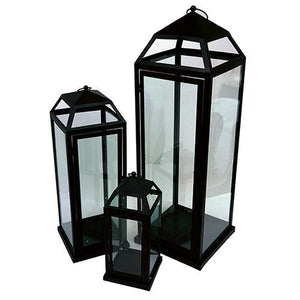 Matte Black Lantern - Eco Prima Home and Commercial Kitchen Supply