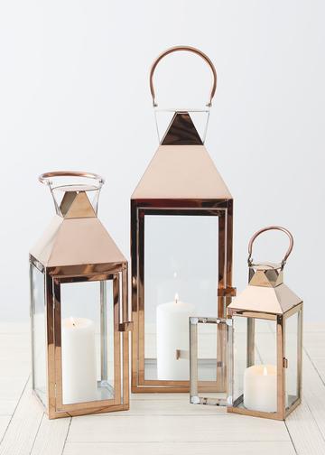 Rose Gold Lantern - Eco Prima Home and Commercial Kitchen Supply