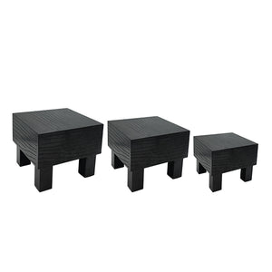 Black Cube Wooden Risers
