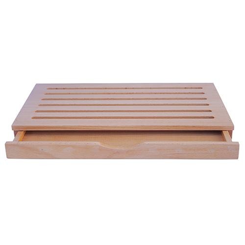 Oak Bread Cutting Board with Crumb Tray - Eco Prima Home and Commercial Kitchen Supply