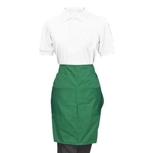 Green Half Apron - Eco Prima Home and Commercial Kitchen Supply