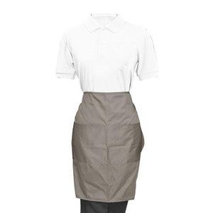 Gray Half Apron - Eco Prima Home and Commercial Kitchen Supply