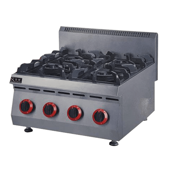 Commercial Countertop 4 Burner Gas Stove - Eco Prima Home and Commercial Kitchen Supply