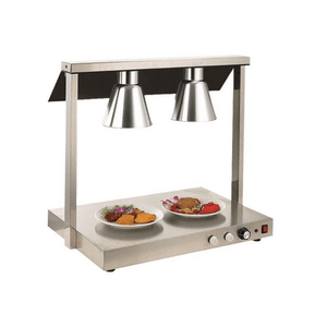 Double Head Food Warmer with Heated Base and Dimmer Light - Eco Prima Home and Commercial Kitchen Supply