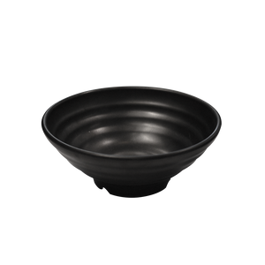 7" Low Black Melamine Bowl