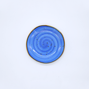 6.5" Blue Marbled Plate