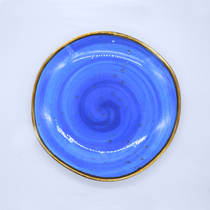 10.5" Blue Marbled Plate - Eco Prima Home and Commercial Kitchen Supply