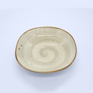 Cream Marble Coupe Plate
