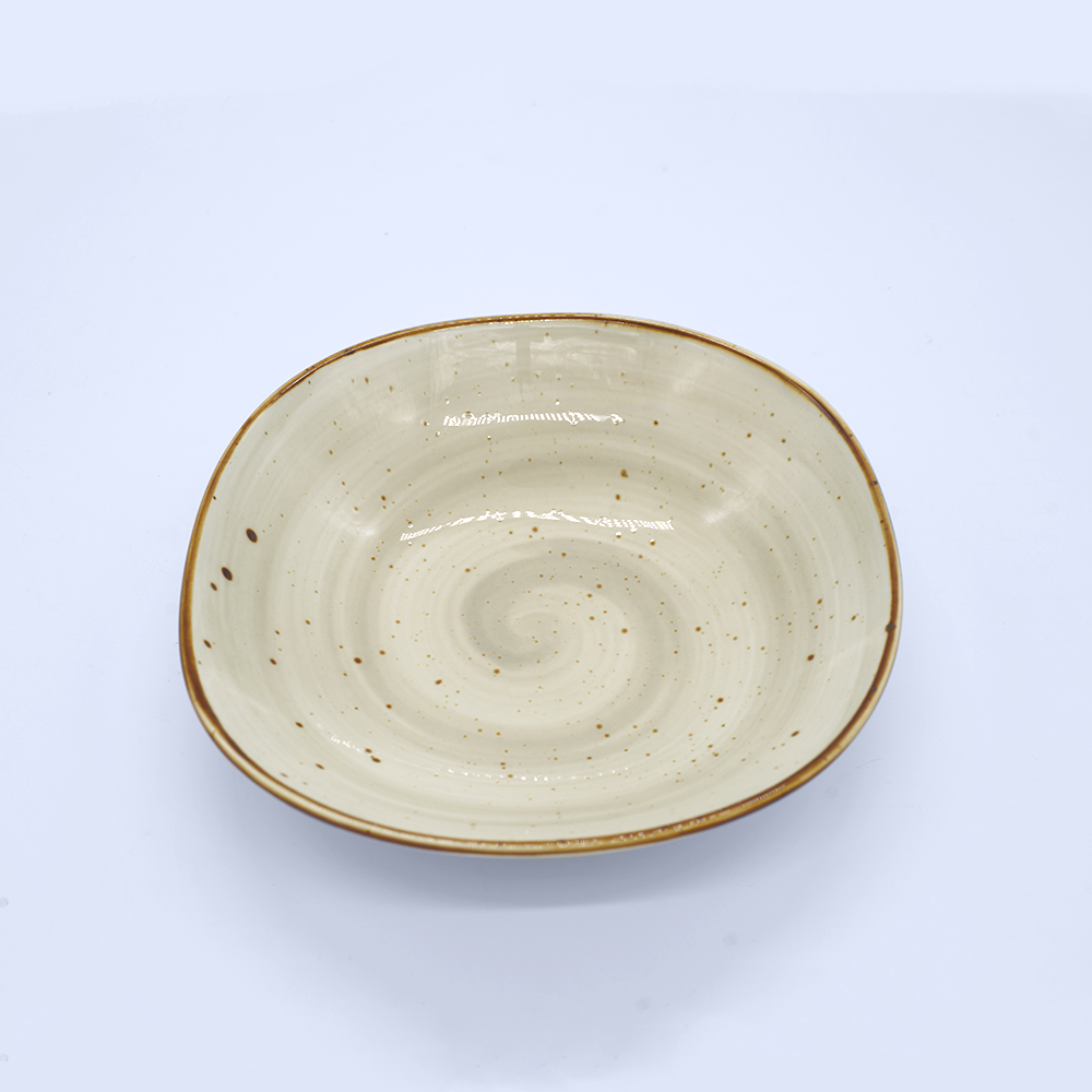 Cream Marble Coupe Plate
