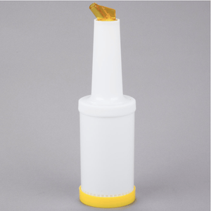 1L Pour Bottle with Yellow Spout and Cap - Eco Prima Home and Commercial Kitchen Supply