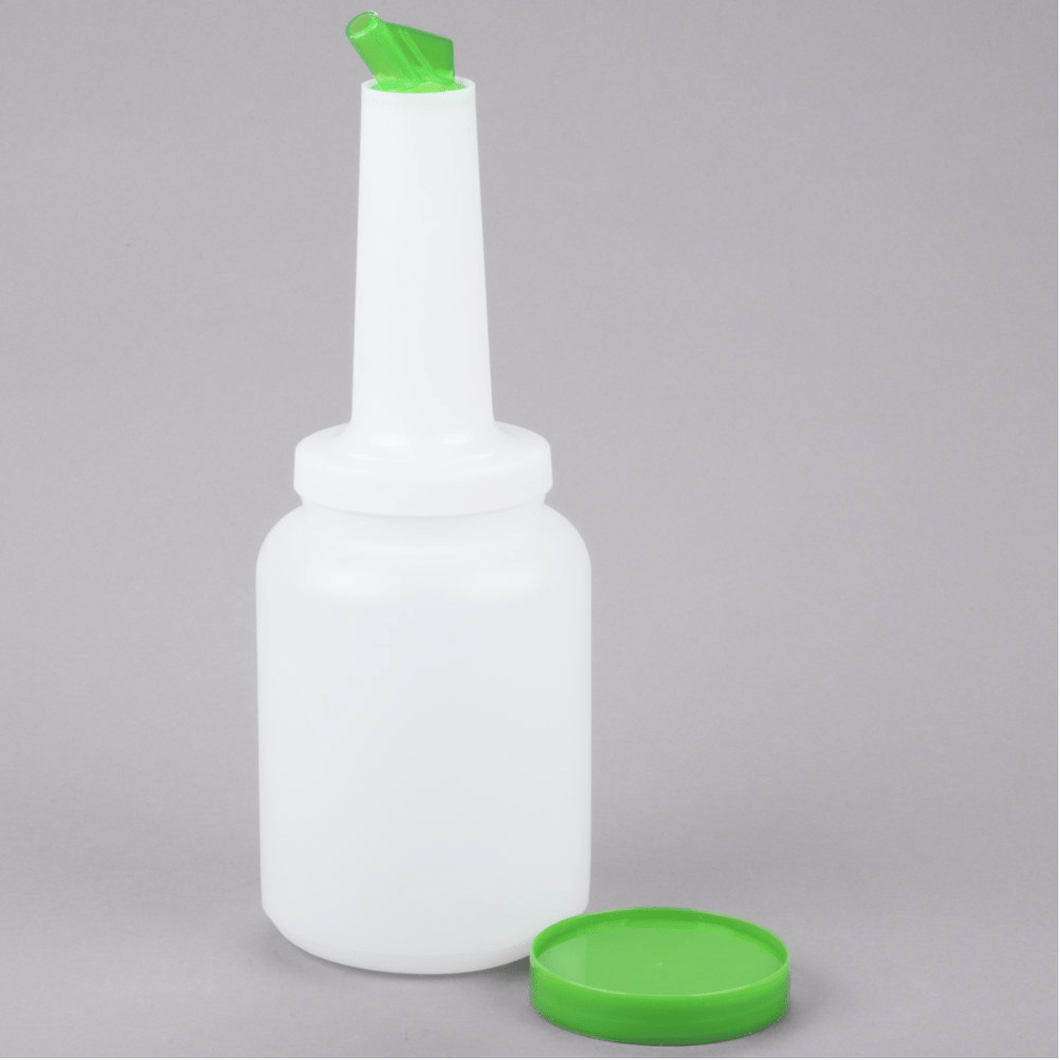 2L Pour Bottle with Green Spout and Cap - Eco Prima Home and Commercial Kitchen Supply