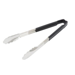 12" Black Grip Tongs - Eco Prima Home and Commercial Kitchen Supply