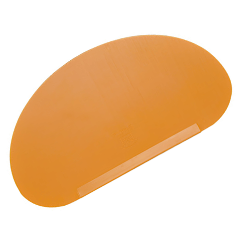 Food Safe Orange Plastic Dough Scraper - Eco Prima Home and Commercial Kitchen Supply