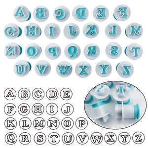 26-Piece Uppercase Letters Plunger Cutter