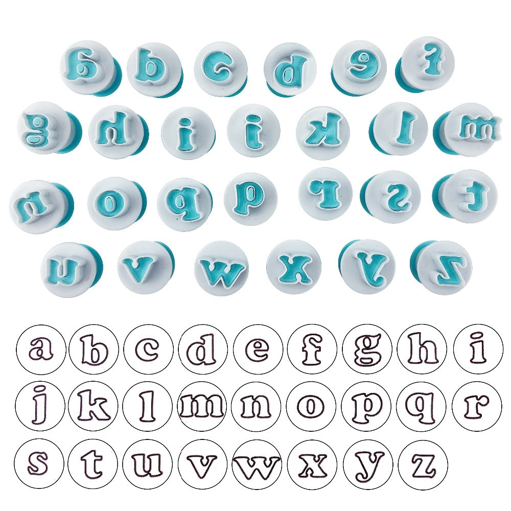 26-Piece Lowercase Letters Plunger Cutter