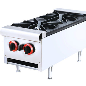 Commercial Countertop 2 Burner Gas Stove